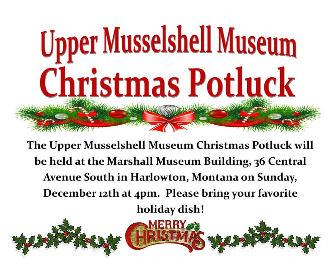Harlowton Museum Potluck Events Christmas Events Holiday Promotions